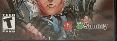 Guilty Gear X, the ESRB box on its front