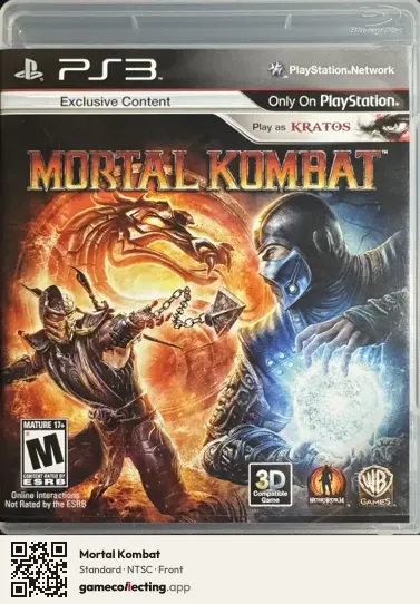 Mortal Kombat PlayStation 3, NTSC box front