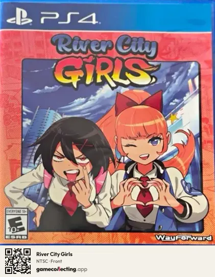 River City Girls PlayStation 4, NTSC box front