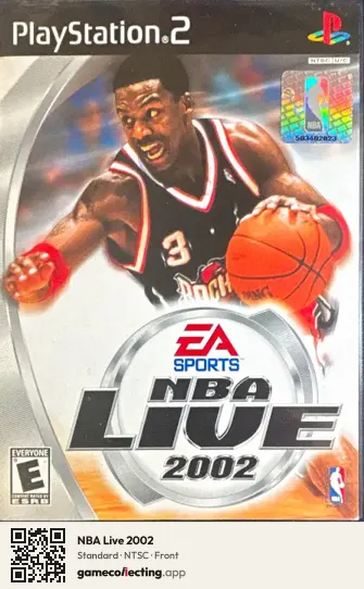 NBA Live 2002 PlayStation 2, NTSC box front
