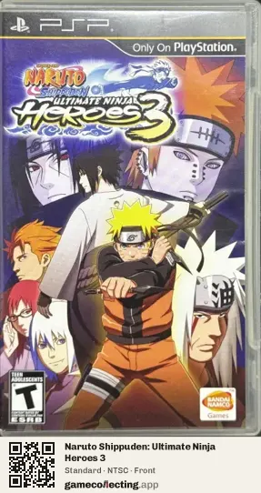 Naruto Shippuden: Ultimate Ninja Heroes 3 PlayStation Portable, NTSC box front