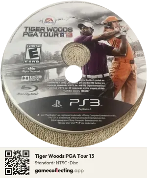 Tiger Woods PGA Tour 13 PlayStation 3, NTSC disc