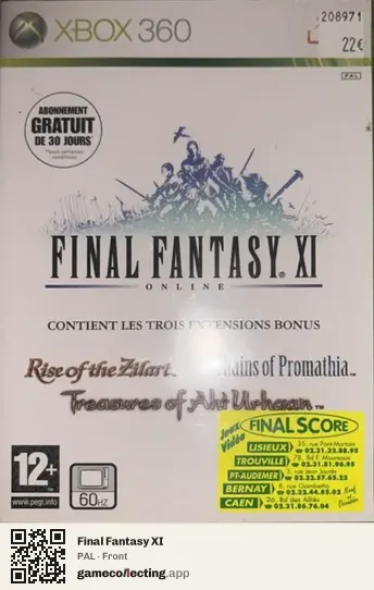 Final Fantasy XI Xbox 360, PAL box front
