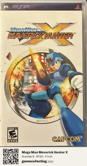 Mega Man Maverick Hunter X PlayStation Portable, NTSC box front
