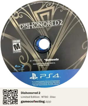 Dishonored 2 PlayStation 4, NTSC disc