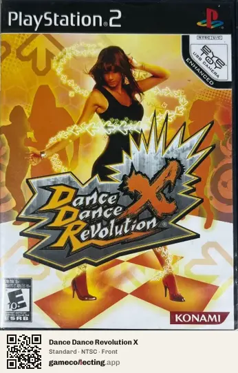 Dance Dance Revolution X PlayStation 2, NTSC box front
