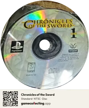 Chronicles of the Sword PlayStation, NTSC disc