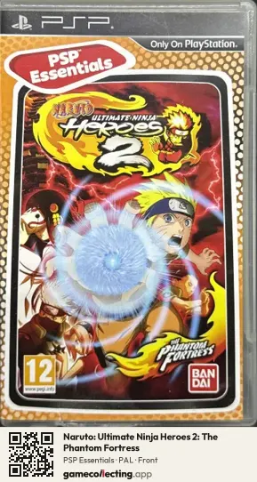 Naruto: Ultimate Ninja Heroes 2: The Phantom Fortress PlayStation Portable, PAL box front