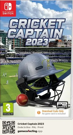 Cricket Captain 2023 Nintendo Switch, PAL box front