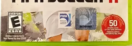 FIFA 11, the ESRB box on its front