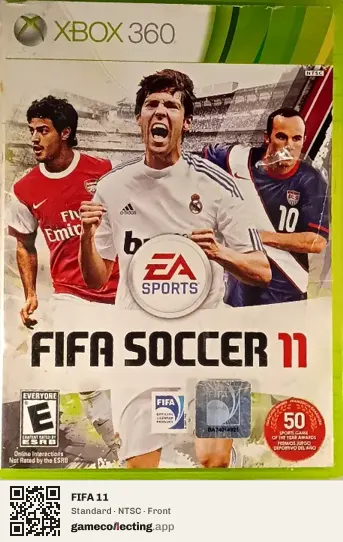 FIFA 11 Xbox 360, NTSC box front
