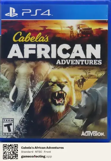 Cabela's African Adventures PlayStation 4, NTSC box front