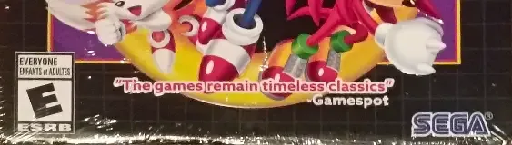 Sonic Origins Plus, the ESRB box on its front