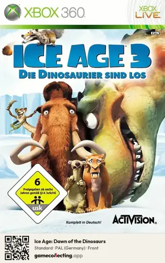 Ice Age: Dawn of the Dinosaurs Xbox 360, Germany box front