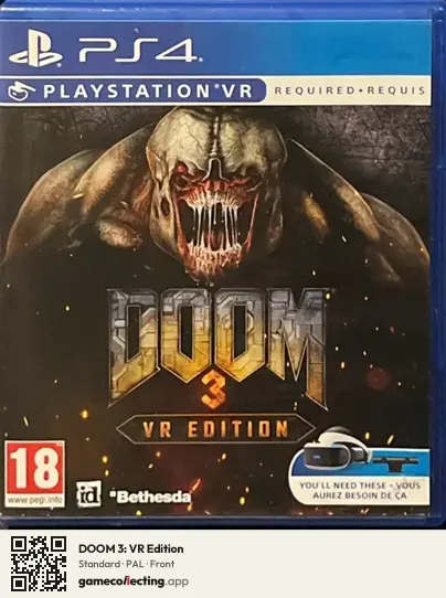 DOOM 3: VR Edition PlayStation 4, PAL box front
