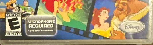 Disney Sing It: Family Hits, the ESRB box on its front