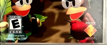 Ape Escape: On the Loose, the ESRB box on its front
