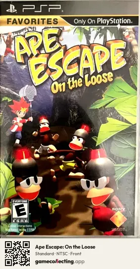 Ape Escape: On the Loose PlayStation Portable, NTSC box front