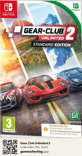 Gear.Club Unlimited 2 Nintendo Switch, PAL box front