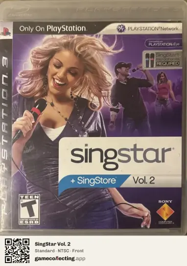 SingStar Vol. 2 PlayStation 3, NTSC box front