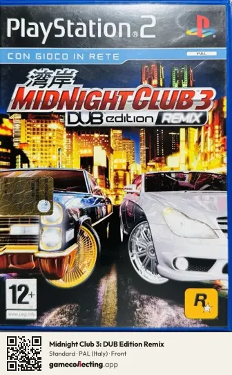 Midnight Club 3: DUB Edition Remix PlayStation 2, Italy box front