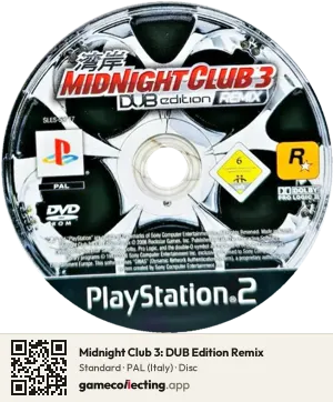 Midnight Club 3: DUB Edition Remix PlayStation 2, PAL disc