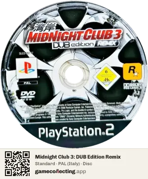 Midnight Club 3: DUB Edition Remix PlayStation 2, PAL disc