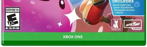 Slime Rancher, the ESRB box on its front