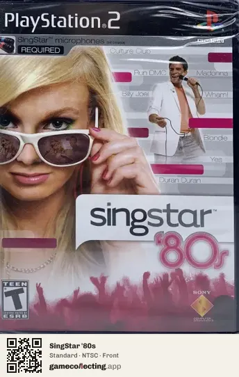 SingStar '80s PlayStation 2, NTSC box front