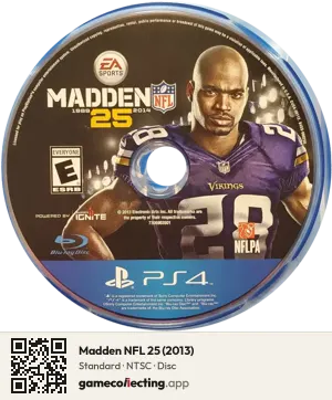 Madden NFL 25 (2013) PlayStation 4, NTSC disc