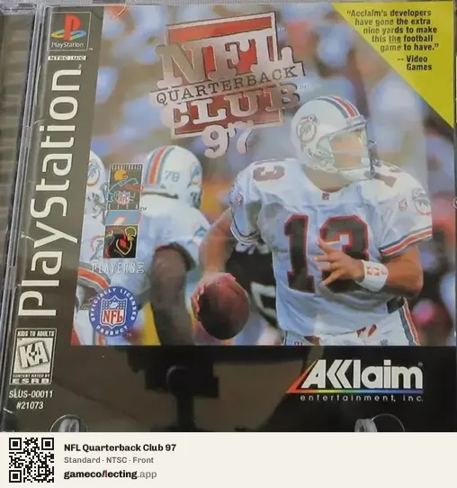 NFL Quarterback Club 97 PlayStation, NTSC box front