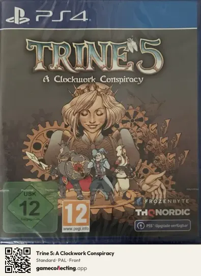 Trine 5: A Clockwork Conspiracy PlayStation 4, PAL box front