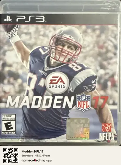 Madden NFL 17 PlayStation 3, NTSC box front