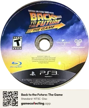 Back to the Future: The Game PlayStation 3, NTSC disc