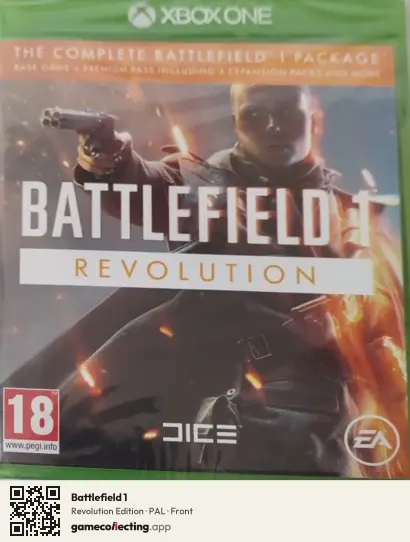 Battlefield 1 Xbox One, PAL box front