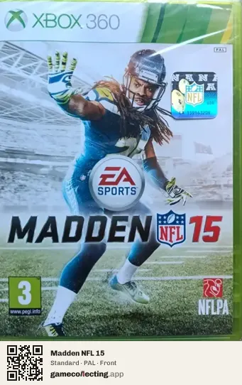 Madden NFL 15 Xbox 360, PAL box front
