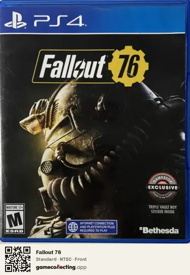 Fallout 76 PlayStation 4, NTSC box front