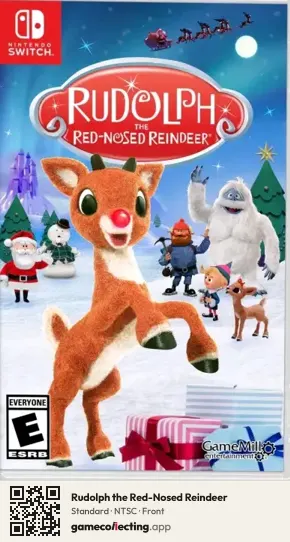 Rudolph the Red-Nosed Reindeer Nintendo Switch, NTSC box front