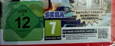 Sonic X Shadow Generations, the USK square on its front