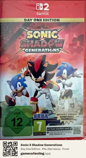 Sonic X Shadow Generations Nintendo Switch 2, Germany box front