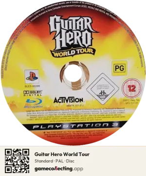 Guitar Hero World Tour PlayStation 3, PAL disc