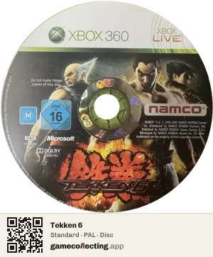 Tekken 6 Xbox 360, PAL disc