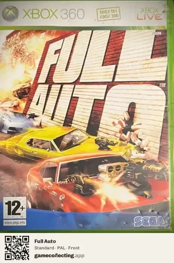 Full Auto Xbox 360, PAL box front