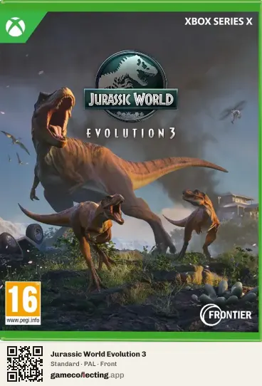 Jurassic World Evolution 3 Xbox Series X, PAL box front