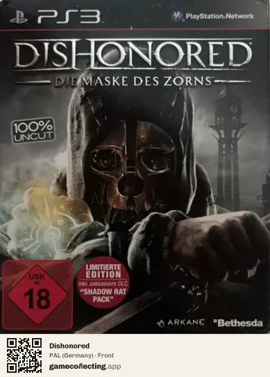 Dishonored PlayStation 3, Germany box front