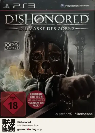 Dishonored PlayStation 3, Germany box front