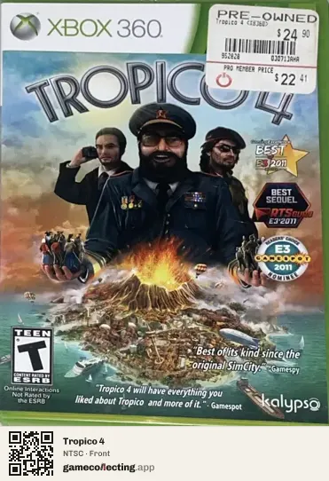 Tropico 4 Xbox 360, NTSC box front