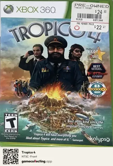 Tropico 4 Xbox 360, NTSC box front