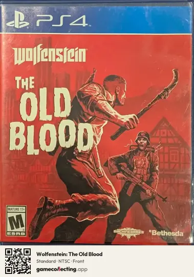 Wolfenstein: The Old Blood PlayStation 4, NTSC box front