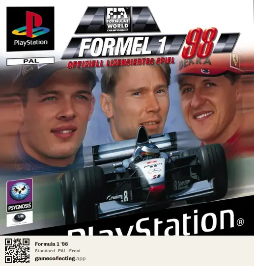 Formula 1 '98 PlayStation, PAL box front